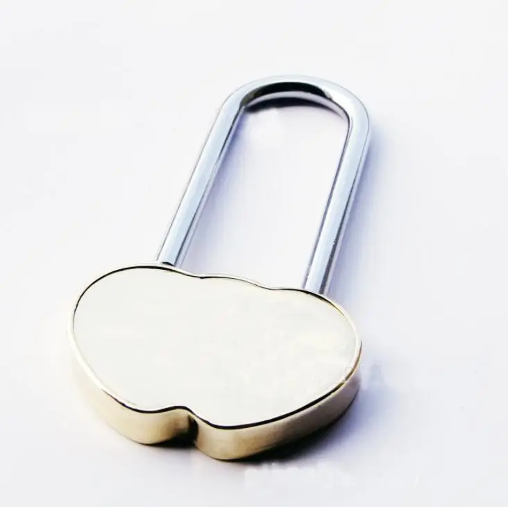 YH1019 Fabrik Großhandel Massiv Messing Love Lock Wish Lock Doppel herz Vorhänge schloss