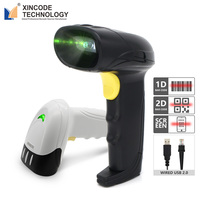 Incode 1D Qr escáner de código 2D escáner de código de barras de mano pistola de escaneo de código de barras con cable Qr lector de código USB para supermercado