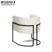 WISEMAX FURNITURE Salon moderne de loisir Canapé en velours à siège unique Chaise longue en tissu rose avec cadre en acier inoxydable doré