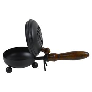 การออกแบบด้ามจับขัดเงาสีดำธูปเตาโลหะเหล็กด้วยวัสดุไม้การออกแบบห้องกลิ่นหอม - Product Image 2