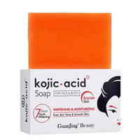 Savon éclaircissant pour la peau à l'acide kojique Kojie San, éliminateur de taches brunes, unifiant le teint, nettoyant pour le visage et le corps, OEM, étiquette privée