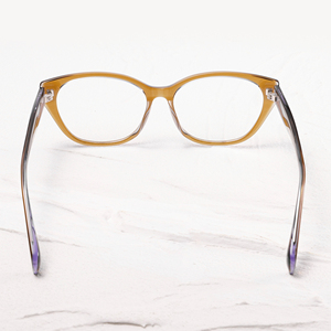 Gafas con montura completa tipo ojo de gato, color marrón sólido, anti-UV, unisex, para adultos, monturas para corrección de la visión, JMM85RX - Product Image 3