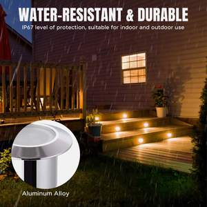 Lampe LED pour terrasse, étanche, DC12V, ampoule encastrée, prise EU/AU/UK/US, pour cour, jardin, marches, escaliers, 10/16 pièces - Product Image 4