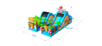 Parcours d'obstacles gonflable WINSUN Aloha, PVC imperméable, certifié CE, qualité commerciale, pour fêtes d'enfants, parc d'attractions, logo personnalisé