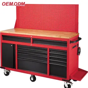 China OEM 7 Drawers Garage Metal Mobile Work Station Rolling Roller Trolley tool storage cabinet chest