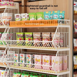 Espositore in <span class=keywords><strong>Ferro</strong></span> <span class=keywords><strong>Battuto</strong></span> a Più Livelli per Supermercati, Scaffale per Snack e Bevande, Espositore per Cosmetici e Articoli per Animali, Stand Espositivo per Negozi di Convenienza - Product Image 3