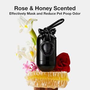 Extra Thick Leak-Proof Dog Poop Bags with Dispenser, Rose & Honey Scented Pet Waste Bags, Portable Garbage Bags for Dog - Product Image 2