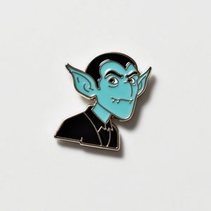 Películas Monstruos Tema Esmalte Pins Cara de pez Conde Drácula Películas de terror Insignias - Product Image 2
