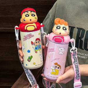 Crayon Shin-chan Insulated Water Bottle 500Ml Portable Straw <b>Cup</b> For Students Back To School Gift - Product Image 3