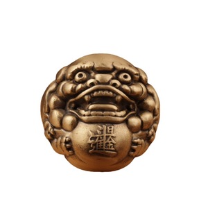 Figurita de Latón Pixiu, Par de Figuras Redondas Feng Shui, Objeto Decorativo para el Hogar, Regalo de Año Nuevo Chino, Coleccionable de Alta Calidad - Product Image 5