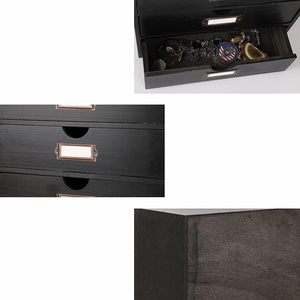 Rangement <span class=keywords><strong>en</strong></span> <span class=keywords><strong>bois</strong></span> Boîte de rangement de bureau avec 4 tiroirs Support d'accessoires de bureau Grand conteneur de stockage artisanal Armoire de <span class=keywords><strong>pharmacie</strong></span> pour femmes a - Product Image 6