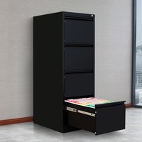 Classeur vertical en acier de bureau KD personnalisé Classeur latéral en métal à 4 tiroirs
