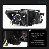 Conjunto de Faros Delanteros con Proyector HID y Luces LED Dobles en Forma de U, Lámpara Modificada Compatible con Dodge Journey 2009-2016 SUV, Piezas de Mejora para Automóviles