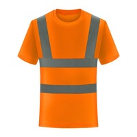 T-shirt de travail haute visibilité durable, chemise de sécurité réfléchissante, t-shirt de travail en polyester à séchage rapide, maille respirante
