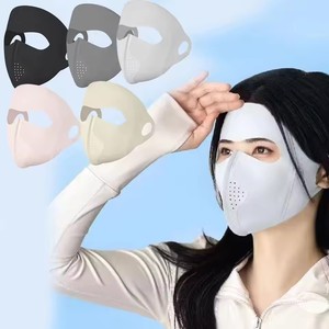 หน้ากากใส่ได้ทั้งชายและหญิงใหม่ทำจากไหมน้ำแข็งระบายอากาศได้ดีป้องกันรังสียูวี - Product Image 5