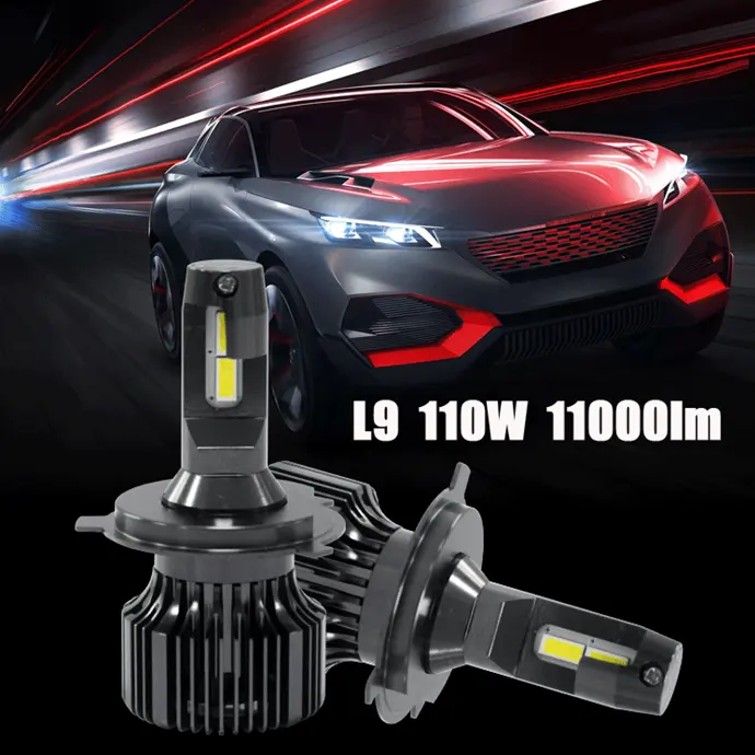 Best seller L9 Car Headlight 9600lm 11000lm H11 H7 H4 9005 Led Bulb Car Led Headlight Replace C6
