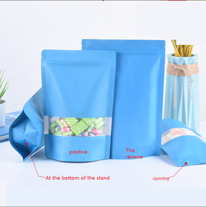 Şeffaf Pencereli, Tekrar Kapatılabilir Bebek Maması, Çay, Baharat, Çeşni Fermuarlı Poşetler, Özel Baskılı Renkli Alüminyum Kaplı Ayaklı Kese Ambalajı - Product Image 5