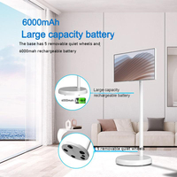 Écran portable de 21.5 pouces Écran LCD multi-tactile de 21.5 pouces Moniteur intelligent à écran tactile sur roues Moniteur portable à batterie