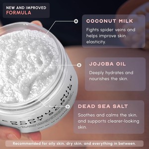 Gommage corporel au lait de coco hydratant et exfoliant pour le corps, le visage, les mains et les pieds - Combat les vergetures, les ridules et les rides - Product Image 4