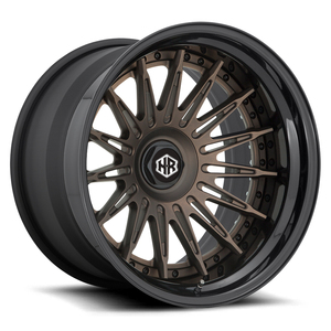 Nuevas llantas HRW FORGED de aleación de aluminio con diseño cóncavo, multirradio, fibra de carbono, ancho 8J, patrón de pernos 5x4.5, acabado plateado. - Product Image 3