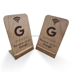 Soporte de madera extraíble con código QR variable personalizable 213 / 215 / 216 13,56 MHz soporte de madera RFID para soporte de grifo de exhibición - Product Image 2