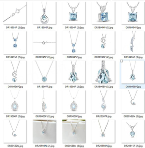 Anillo de Plata de Ley 925 de Moda con Corte Redondo y Aguamarina Natural, Anillo de Tres Piedras, Anillo de Compromiso Delicado para Mujer - Product Image 3