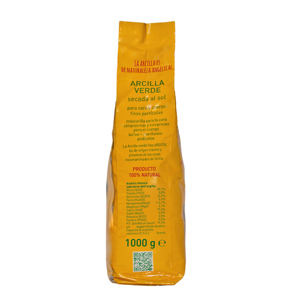 Argilla Verde Fine 1 Kg Argile verte fine 100 % naturelle en poudre ventilée pour les masques visage, corps et cheveux - Product Image 3