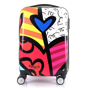 ABS 캐빈 캐리 온 여행 하드 쉘 철 트롤리 사용 가능 유니섹스 스피너 휠 어린이 큰 가방 케이스 가방