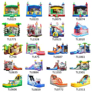March Stock Commercial Bounce House Jumping Castle Inflatable Water Slide Kids Bouncy Castle Inflatable Bouncer Moonwalk Jumper
