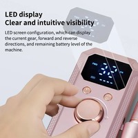 Machine à ongles électrique professionnelle rechargeable, lime à ongles portable sans fil, écran LED HD, moteur sans balais 45000 tr/min