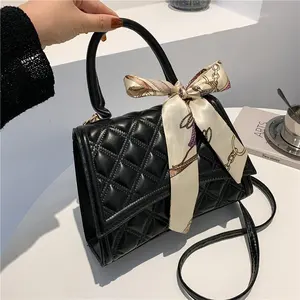 Lb670 Wholesale Ladies Designer Bags Diamond Grain Ladies Hand Bag Handbags Bolsa Hourglass Bag With Silk Scarves