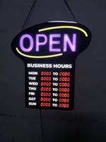 Heures d'ouverture LED Sign Logo Display Remote Controller 10mm Pixel Digital Poster for Indoor Outdoor for Shopping Calls OEM Available