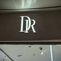 Logotipo 3D personalizado 3D LED retroiluminado marca señalización interior aluminio Metal canal letra para oficina empresa tienda al por menor