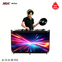 Écran LED flexible en forme de U XGC P1.86 P2.5 pour cabine de DJ, réception de boîte de nuit, mur vidéo