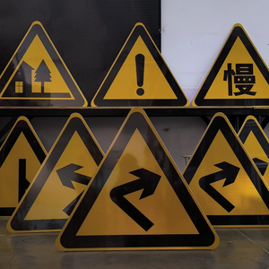 Señal <span class=keywords><strong>de</strong></span> Advertencia <span class=keywords><strong>de</strong></span> Tráfico Reflectante <span class=keywords><strong>de</strong></span> Aluminio, Señales <span class=keywords><strong>de</strong></span> Precaución <span class=keywords><strong>de</strong></span> Seguridad Vial para Curvas/Cruces/Túneles/Puentes/Pedestres - Product Image 6
