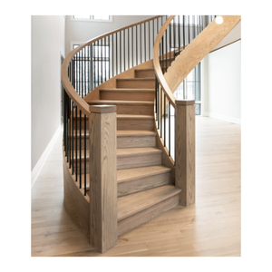 Escalier courbé avec structure en frêne thermiquement <span class=keywords><strong>traité</strong></span>, marches en composite de pierre, revêtement anti-graffiti, escalier urbain pour place publique - Product Image 6