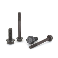 10.9 Grade Flange Hex Bolts With Washer Steel Black Oxide Plain Finish Hexagonal Flat Head Hexagon Anti Loosening Fasteners