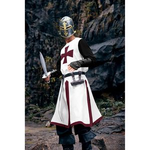 2025 hommes médiévaux croisés chevaliers tunique Renaissance guerrier templier Cosplay hauts - Product Image 5