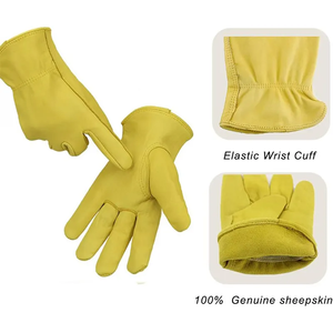 100% cuero de oveja jardín trabajo montar conducción guantes de mano suave piel de oveja guantes de trabajo de cuero - Product Image 2