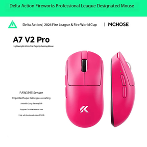 Mouse da Gaming Wireless MCHOSE A7 V2 Pro, Connessione Tri-Mode, 59 Grammi, Sensore PAW3395 26K DPI, Cablato 8K/Wireless 1K Polling, per Destrorsi - Product Image 6