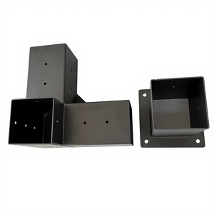 دعامات برجولا مخصصة من الفولاذ المقاوم للصدأ الأسود للمباني الخارجية، صديقة للبيئة وسهلة التركيب ومقاومة للماء، مناسبة للشرفات الخارجية الصغيرة - Product Image 4