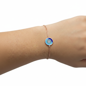 925K Sterling <b>Silver</b> Design Evil Eye Bracelet BSUMTB163 - Product Image 2