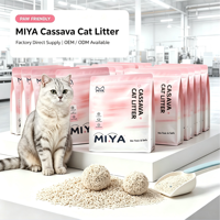 Litière pour chat à base d'amidon de manioc, jetable, agglomération rapide, hautement absorbante, excellente gestion des odeurs, faible dispersion, sable pour chat à base végétale
