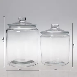 Wholesale Wide Mouth Home glassware Custom Large Empty <strong>Spice</strong> Cookie Glass Jar with Lid - Product Image 4