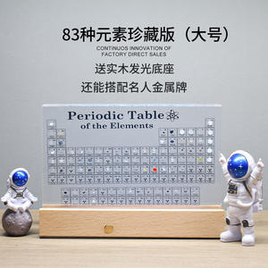 Periodic <b>Table</b> Ornament Large Size With Wooden Base For School Chemistry Decor - Product Image 1