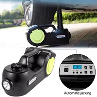 Cric électrique 12V 5T pour voiture avec clé de réparation de pneus, outil mécanique à percussion, lumière LED, kit cric électrique pour voiture