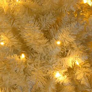Sapin de Noël de luxe 7,5 pieds, arbre artificiel blanc avec support métallique, décoration intérieure, léger, installation facile - Product Image 5