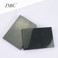 Palette de maquillage rectangulaire vide 8 compartiments pour fards à paupières, sourcils, blush et contour, en plastique noir mat avec miroir