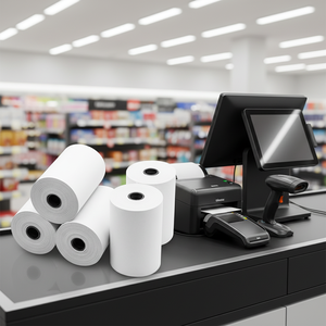 Hot <b>Sale</b> Single Layer 3 1/8" Bill Thermal Paper <b>Till</b> Roll 80x60mm POS Machines Model 80x80 - Product Image 4