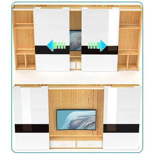 Roues Chambre à coucher Conception de roulement à billes Système de rouleau supérieur réglable avec amortisseur de porte coulissante Mécanisme de fermeture en douceur pour garde-robe - Product Image 6